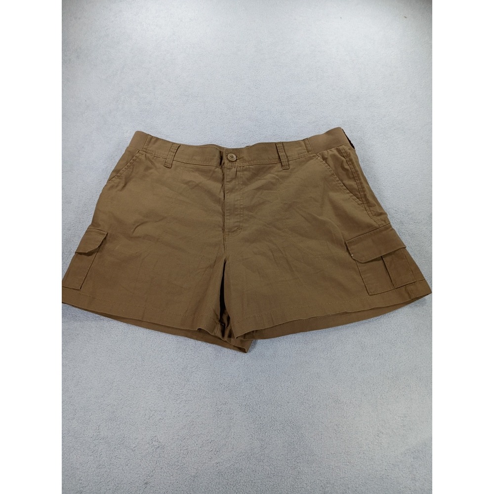 Lee Mens Cargo Shorts Brown 37 Utility Pockets Durable Cotton Blend